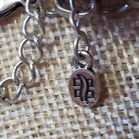 ART DECO Silver-tone & Faux Amethyst Necklace - Picture 5 of 8